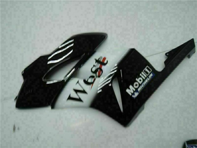 2004-2005 Honda CBR1000RR Motorcycle Fairings - Glossy Black White West Mobil Michelin Canada