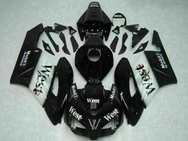 Online 2004-2005 Honda CBR1000RR Motorcycle Fairings - Glossy Black White West Mobil Michelin Canada