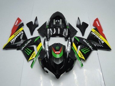 Online 2004-2005 Kawasaki ZX10R Motorcycle Fairings - Glossy Black Red Yellow Green Monster Canada