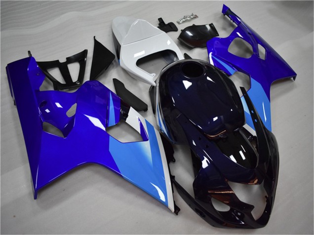 2004-2005 Suzuki GSXR 600/750 Motorcycle Fairing - White Blue Black Canada