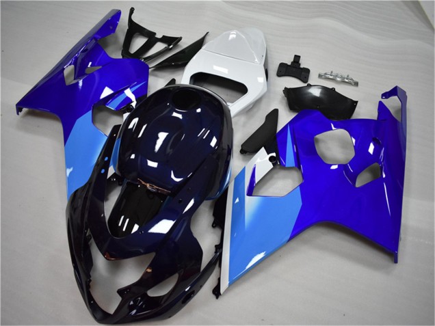 2004-2005 Suzuki GSXR 600/750 Motorcycle Fairing - White Blue Black Canada