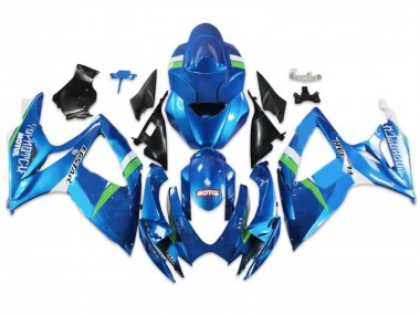 Online 2004-2005 Suzuki GSXR 600/750 Motorcycle Fairings - Blue Green White Canada