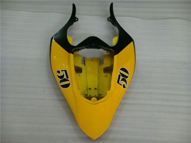 2004-2006 Yamaha YZF R1 Motorcycle Fairings - Yellow Glossy Black Dunlop 50 Canada