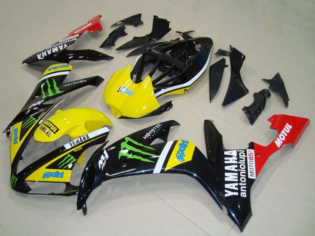 2004-2006 Yamaha YZF R1 Motorcycle Fairings - Yellow White Black Red Green Monster Red White Motul Canada