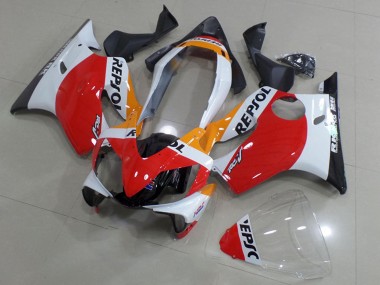 Online 2004-2007 Honda CBR600 F4i Motorcycle Fairings - White Red Yellow Glossy Black Repsol Canada