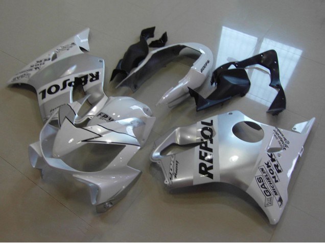 2004-2007 Honda CBR600 F4i Motorcycle Fairings - White Silver Black Repsol Canada