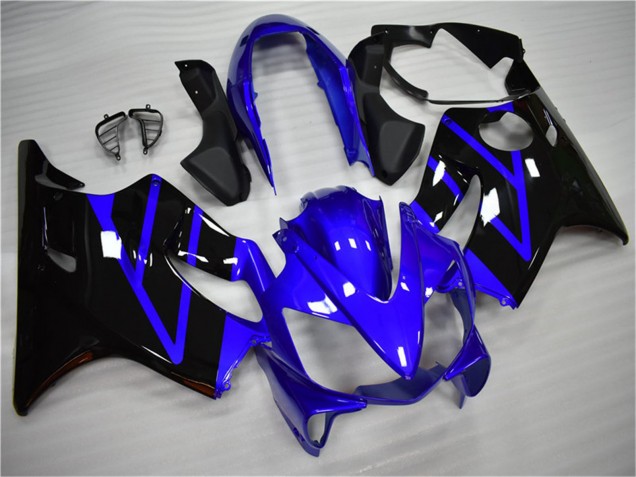 2004-2007 Honda CBR600 F4i Motorcycle Fairing Kits - Blue Glossy Black Canada