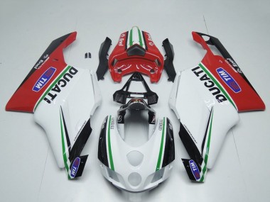 Online 2005-2006 Ducati 749 999 Motorcycle Fairings - White Red Green Glossy Black Enel Generali Tim Canada