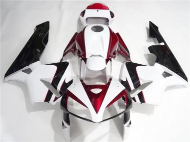 Online 2005-2006 Honda CBR600RR Motorcycle Fairings Kits - White Red Black Canada