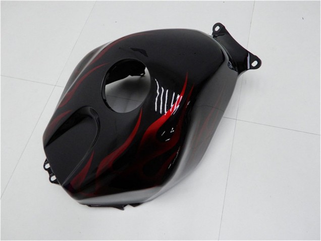2005-2006 Honda CBR600RR Motorcycle Fairing Kits - Glossy Black Red Flame Canada