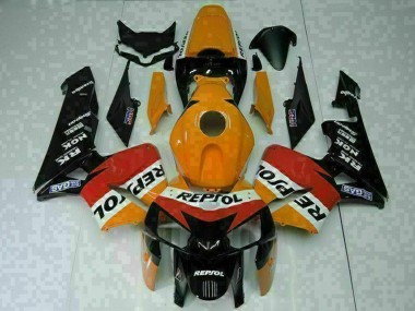 Online 2005-2006 Honda CBR600RR Motorcycle Fairings - Orange White Red Black Repsol Canada