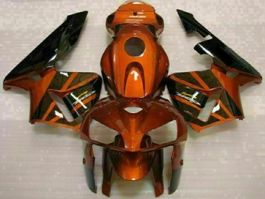 Online 2005-2006 Honda CBR600RR Motorcycle Fairing Kits - Orange Black Canada