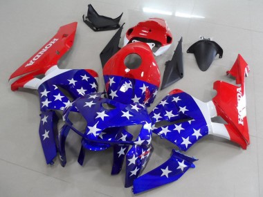Online 2005-2006 Honda CBR600RR Motorcycle Fairings - Red Blue White American Flag Canada