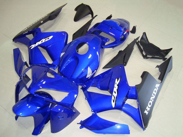 2005-2006 Honda CBR600RR Motorcycle Fairings - Blue Black White Decal Canada