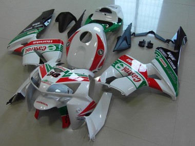 Online 2005-2006 Honda CBR600RR Motorcycle Fairings - White Red Green Castrol 38 Canada