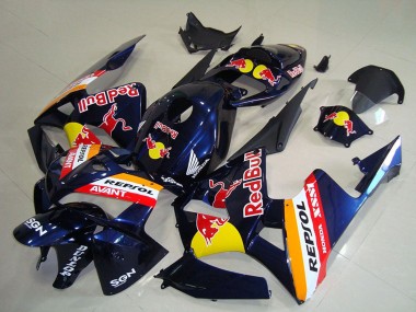 Online 2005-2006 Honda CBR600RR Motorcycle Fairings - Dark Blue Orange Red Bull Repsol Canada