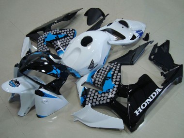 Online 2005-2006 Honda CBR600RR Motorcycle Fairings - White Blue Black Canada