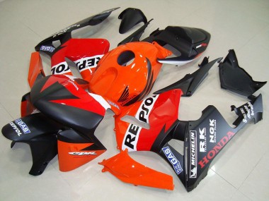 Online 2005-2006 Honda CBR600RR Motorcycle Fairings - Orange Red White Matte Black Repsol Racing Canada