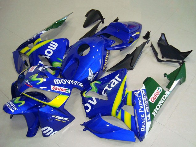 2005-2006 Honda CBR600RR Motorcycle Fairings - Blue Yellow Green White MoviStar Red Castrol Canada
