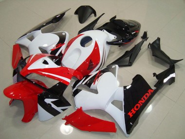 Online 2005-2006 Honda CBR600RR Motorcycle Fairing - White Red Black Canada