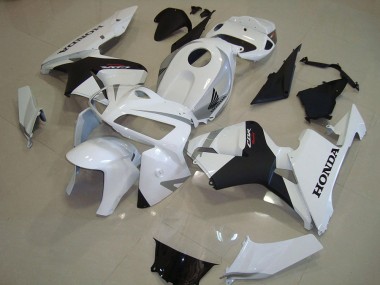 Online 2005-2006 Honda CBR600RR Motorcycle Fairings - Pearl White Matte Black Canada