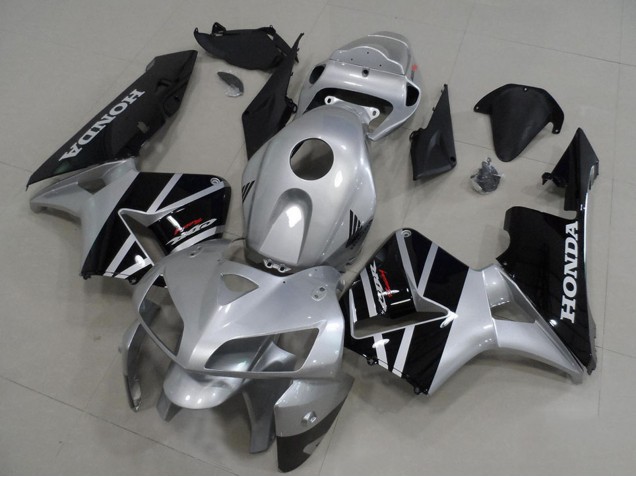 2005-2006 Honda CBR600RR Motorcycle Fairings - Silver Glossy Black Canada