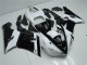 2005-2006 Kawasaki ZX6R Motorcycle Fairings - White Glossy Black Canada
