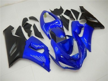 Online 2005-2006 Kawasaki ZX6R Motorcycle Fairings - Blue Matte Black Canada