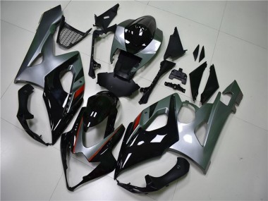 Online 2005-2006 Suzuki GSXR 1000 Motorcycle Fairing - Glossy Black Silver Canada