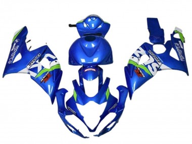 Online 2005-2006 Suzuki GSXR 1000 Motorcycle Fairings - Blue Green White Motul Canada