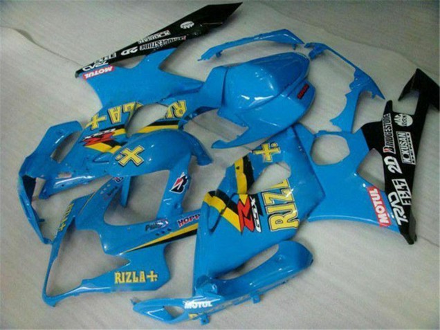 2005-2006 Suzuki GSXR 1000 Motorcycle Fairings - Blue Gold Black Rizla Canada
