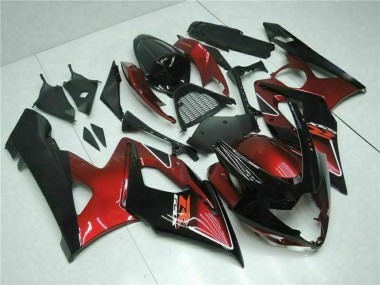 Online 2005-2006 Suzuki GSXR 1000 Motorcycle Fairing - Red Glossy Black Canada