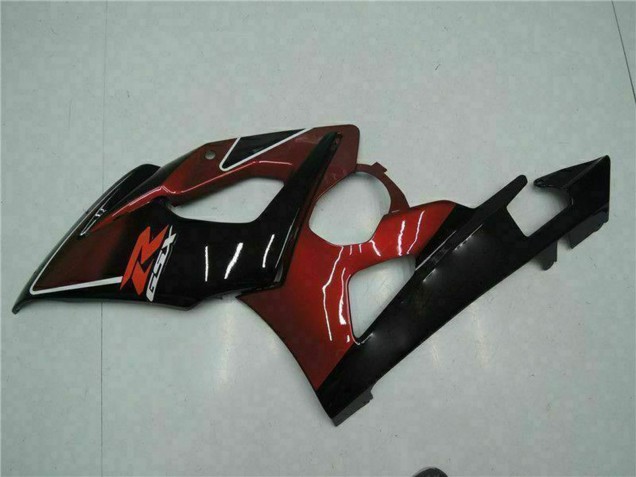 2005-2006 Suzuki GSXR 1000 Motorcycle Fairing - Red Glossy Black Canada