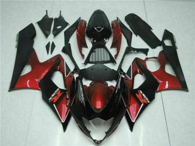 Online 2005-2006 Suzuki GSXR 1000 Motorcycle Fairing - Red Glossy Black Canada