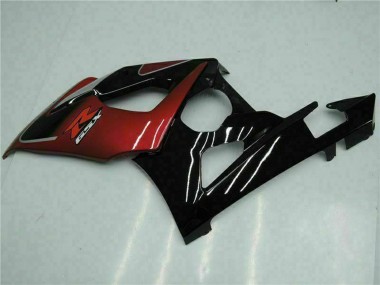 Online 2005-2006 Suzuki GSXR 1000 Motorcycle Fairings - Red Silver Glossy Black Canada