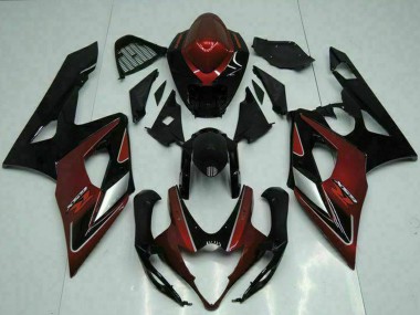 Online 2005-2006 Suzuki GSXR 1000 Motorcycle Fairings - Red Silver Glossy Black Canada