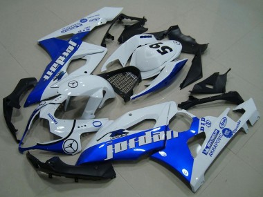 Online 2005-2006 Suzuki GSXR 1000 Motorcycle Fairings - White Blue Jordan 59 Canada