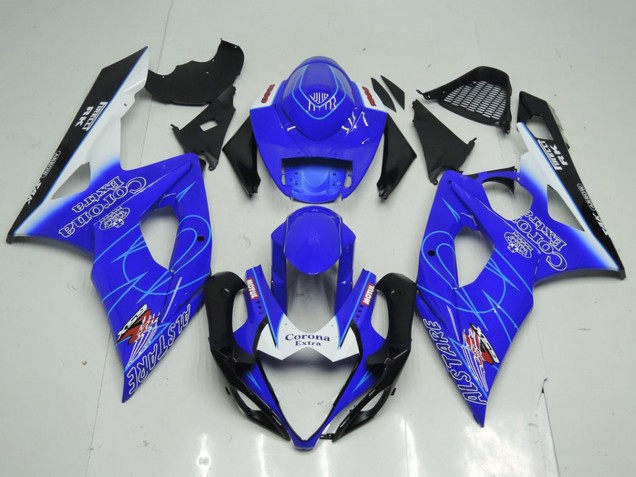 2005-2006 Suzuki GSXR 1000 Motorcycle Fairings - Blue White Black Corona Canada