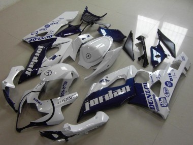 Online 2005-2006 Suzuki GSXR 1000 Motorcycle Fairings - White Dark Blue Jordan Canada