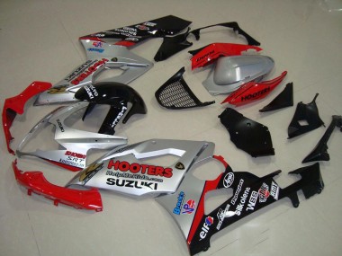 Online 2005-2006 Suzuki GSXR 1000 Motorcycle Fairings - Silver Red Black Hooters Canada