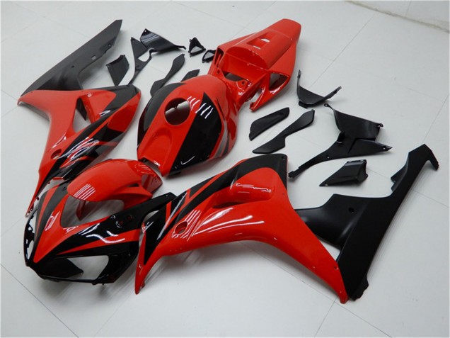 2006-2007 Honda CBR1000RR Motorcycle Fairings Kits - Red Glossy Black Canada