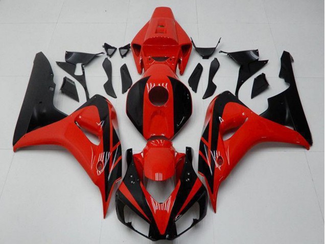 2006-2007 Honda CBR1000RR Motorcycle Fairings Kits - Red Glossy Black Canada