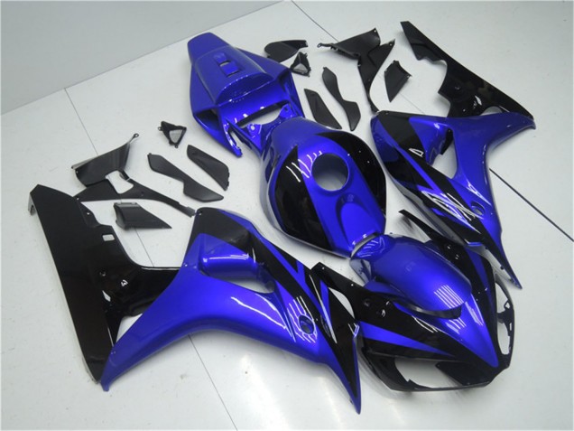 2006-2007 Honda CBR1000RR Motorcycle Fairing Kits - Blue Glossy Black Canada