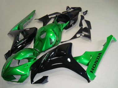 Online 2006-2007 Honda CBR1000RR Motorcycle Fairings - Green Glossy Black Canada