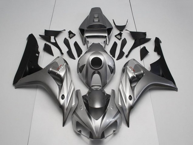 2006-2007 Honda CBR1000RR Motorcycle Fairing Kits - Silver Glossy Black Canada
