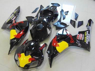 Online 2006-2007 Honda CBR1000RR Motorcycle Fairings - Glossy Black Yellow Red Bull Canada