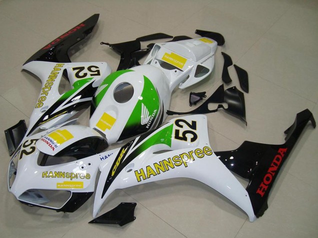 2006-2007 Honda CBR1000RR Motorcycle Fairings - White Green Yellow Glossy Black Hannspree 52 Canada