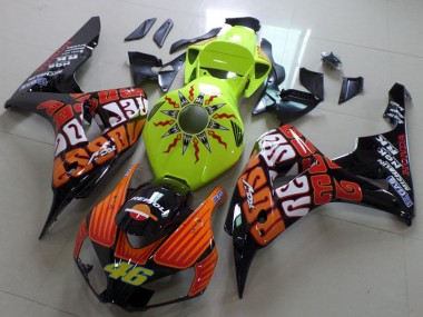 Online 2006-2007 Honda CBR1000RR Motorcycle Fairing - Green Orange Glossy Black Rossi 46 Canada