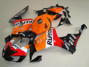 Online 2006-2007 Honda CBR1000RR Motorcycle Fairings - Orange White Red Glossy Black New Repsol Canada