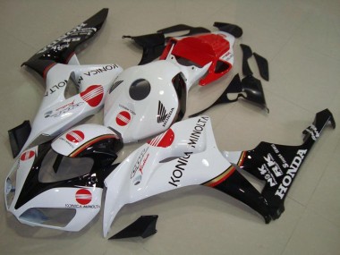 Online 2006-2007 Honda CBR1000RR Motorcycle Fairing - White Red Glossy Black Konica Minolta Canada